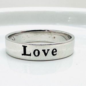 925 Sterling Silver Ring/ Band “Love”